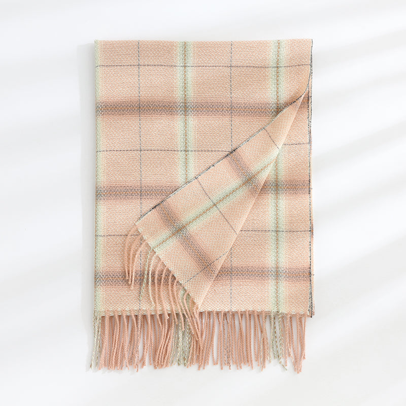 Wholesale Luxury Thick  Shawl Knitted Pashmina Blanket Winter Scarves Ladies Cashmere Scarfs Women
