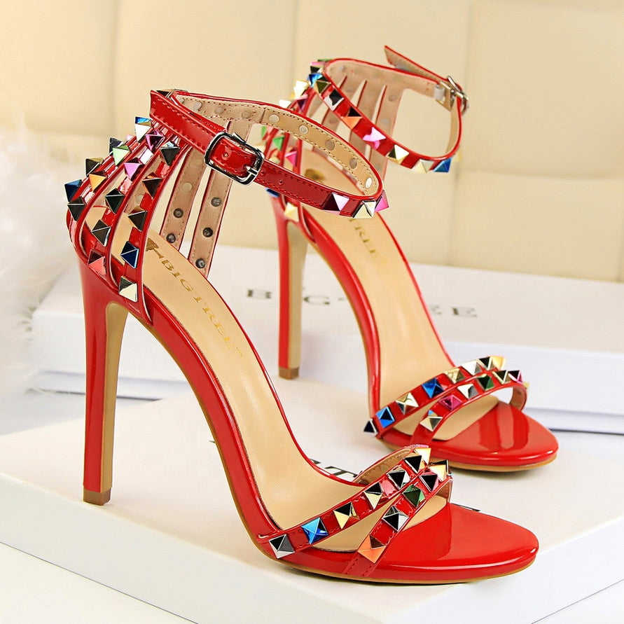 Famous Brands Heeled Sandals Sexy Sandalias Wedges Sandal Pointy Women's Pumps High Heels Shoes for Women