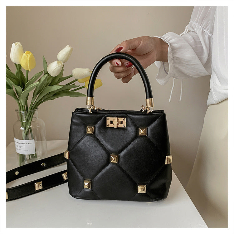 Checkered Women's Tote Handbags Shoulder Bag Cow Fur Handbag Woman / Female / Ladies / Girls Handbag