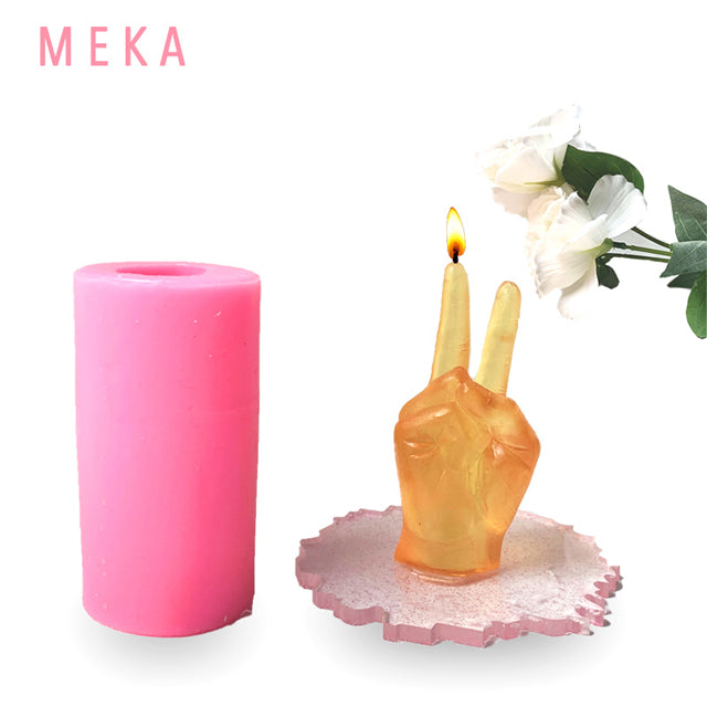 L7075 DIY Aromatherapy Candle Plaster Handmade Hand Candle Silicone Molds for Candles