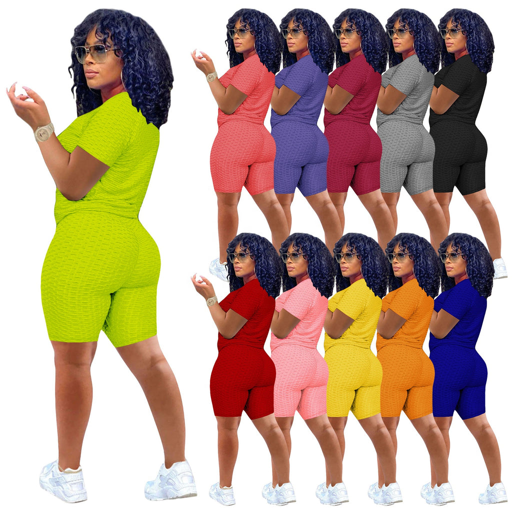 LW -  4204  New Arrival Summer Activewear Set  Butt Lift Purple Yoga Set Fitness Women Activewear