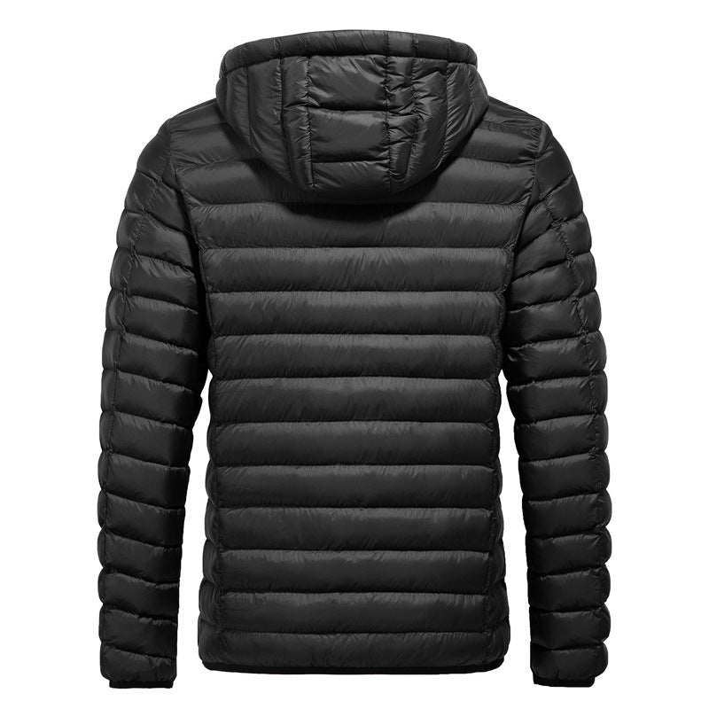 Fashion Latest Design  Custom Removable Hat Warm Cotton Coat  Men Winter Long Coats for  Man Coat