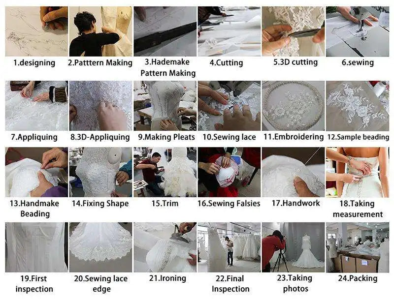 Beautiful Prom Wedding Dresses Evening Gown Bridal Mermaid Beading Prom Dress Long With Ruffle - My Store