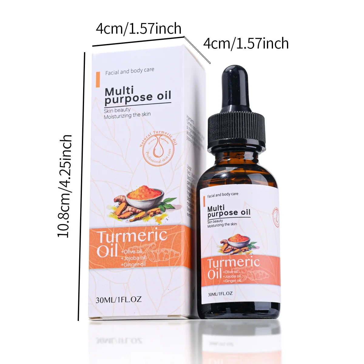 Private Label Turmeric Oil for Massage Glow Facial Serum Vitamin C Turmeric Face Oil Brightening Moisturizing Oil