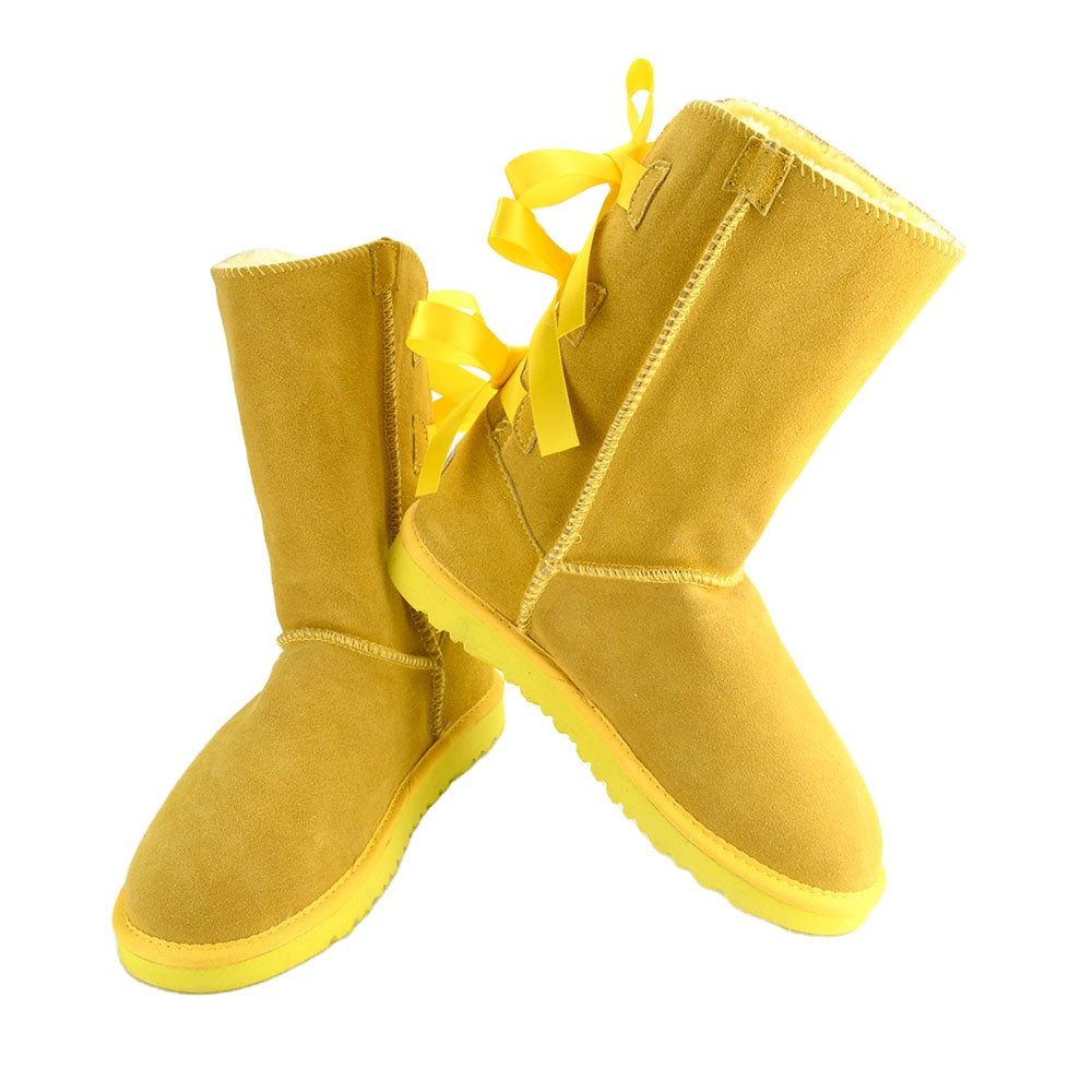 Factory Direct Sale Wholesale Fashionable Winter High Boot Multi- Bowknot Woman Snow Boots