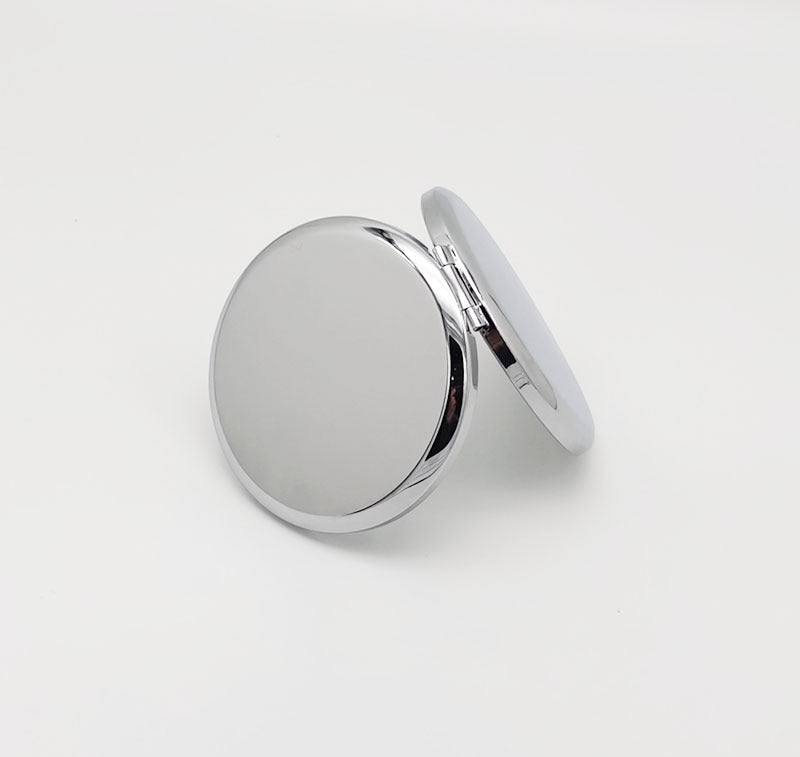 Wholesale 70mm Sublimation Blank Compact Pocket Mirrors Cosmetic Make Up Small Hand Round Mirror