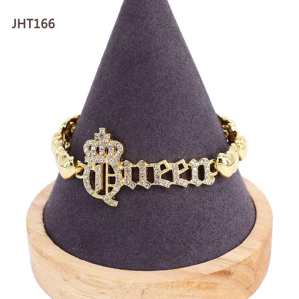JHT166 Wholesale Jewelry Sets Women's Crown 4piece Xo Jewelry Set Women Real Gold Jewelry Set
