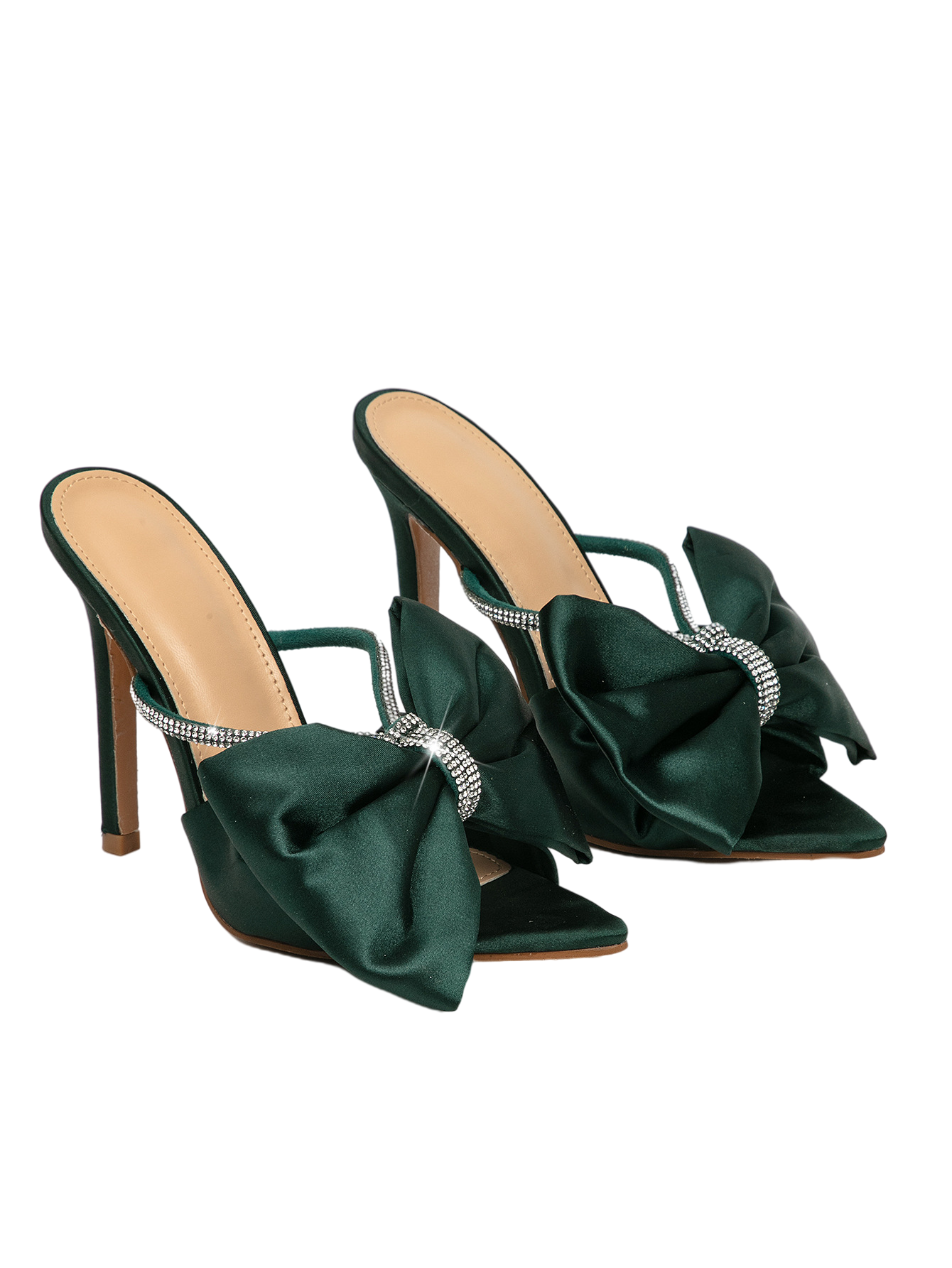 Women Heels Diamond Wedding Shoes Summer Pink Bow Heels for Wedding Heel Sandals Shoe for Woman