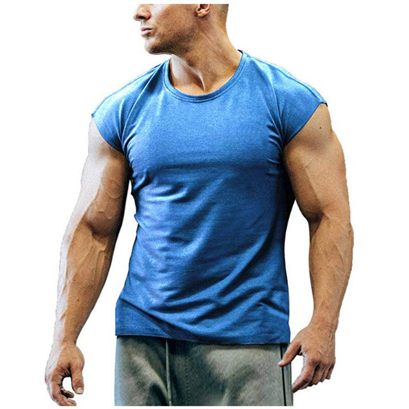 2021 Plus Size  Sports Sleeveless Mens T-Shirt China Custom Logo Crew Neck Men's T-Shirts Men's T-Shirts Summer