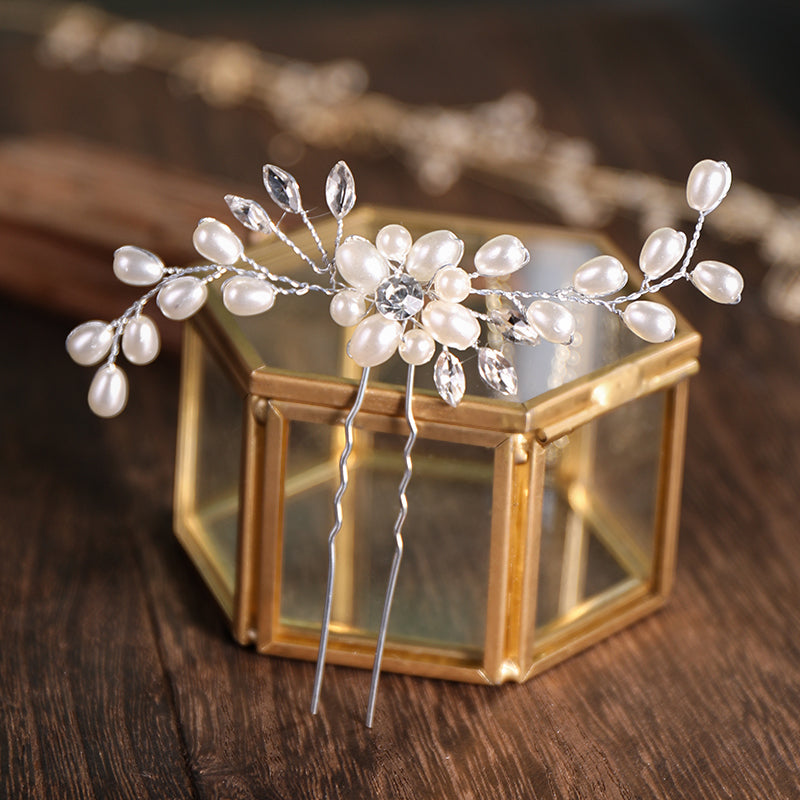 Wedding Pearl Hair Pins Hair Accessories Women Bridal Headpiece Handmade Hair Decorations