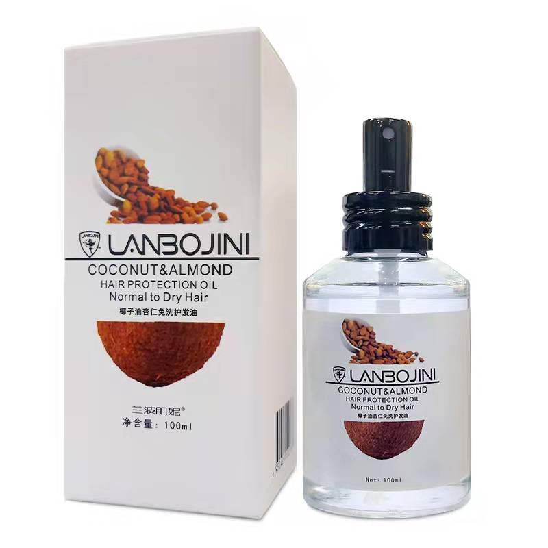 Private Label Coconut Almond Hair Care Protection Oil Best  Leave-In Hair Treatment Oil for Dry Hair