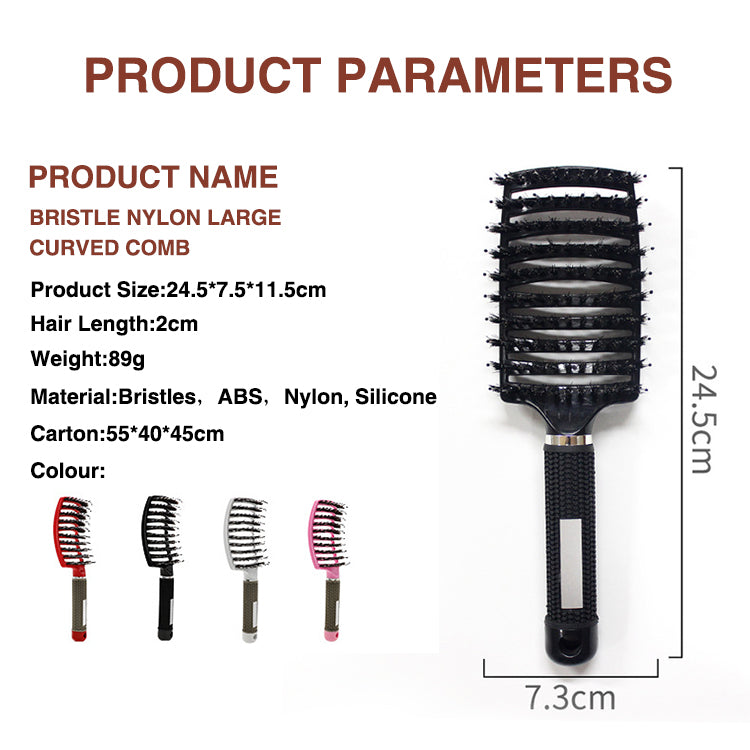 Custom Portable Plastic Anti-Static Spiral Hairbrush Comb Set Manual Personal Care Appliances for Household and Hotel Use