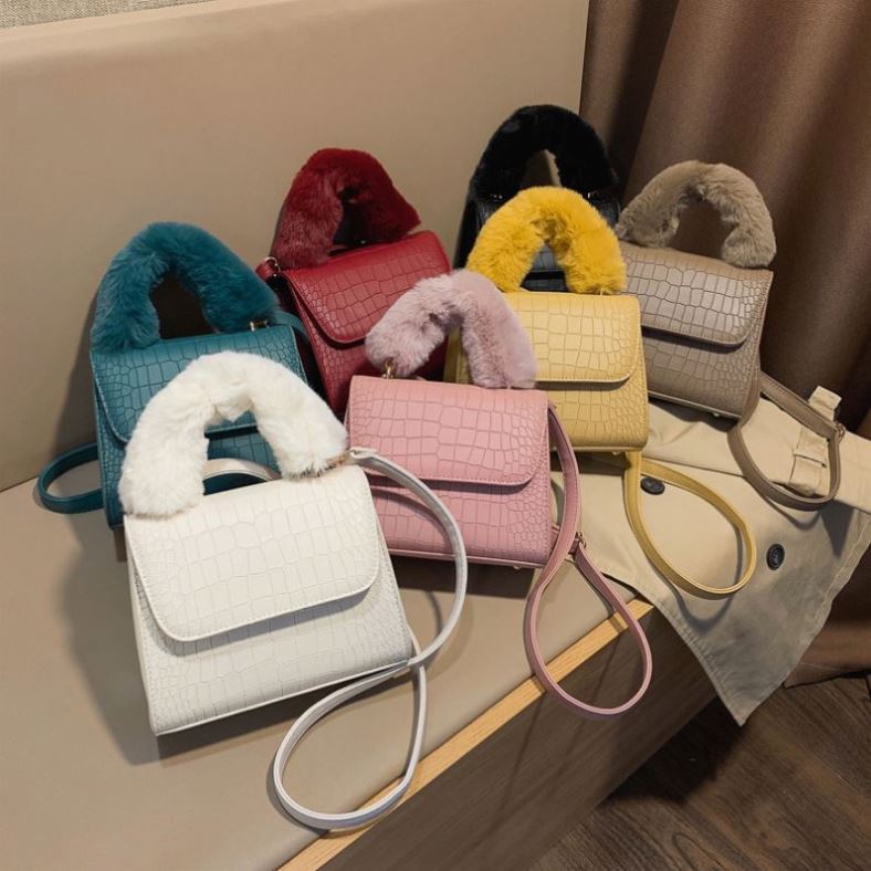 Winter Fluffy Handbag Designers Handbags Famous Brands Fur Purses and  Handbags for Women Purses