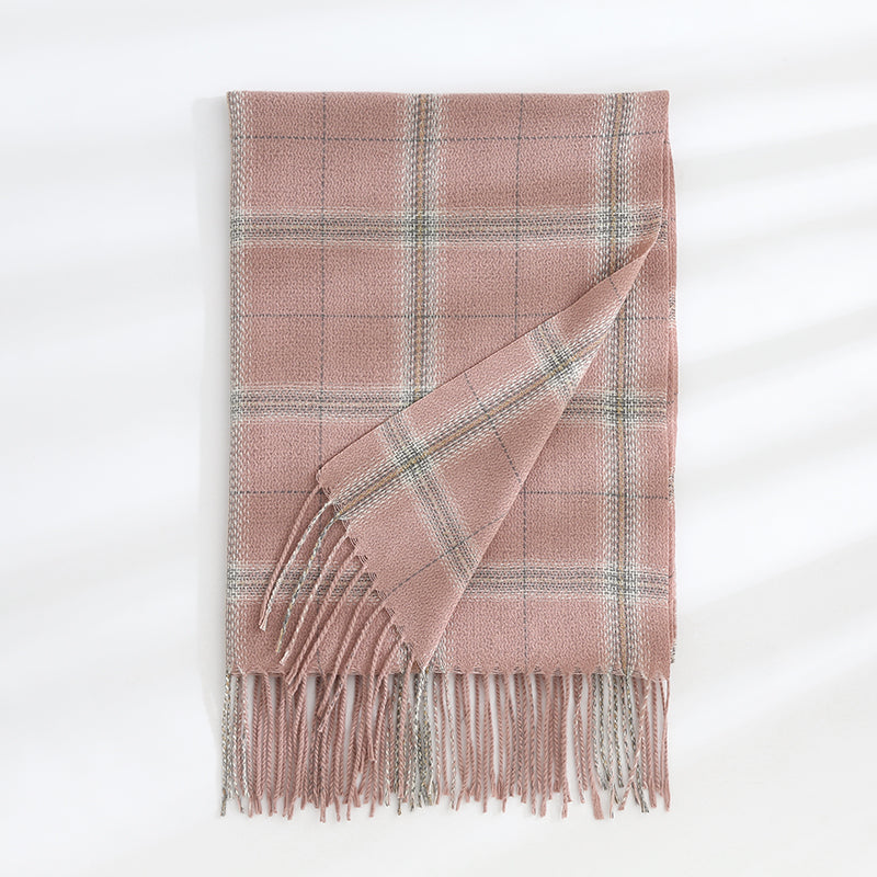 Wholesale Luxury Thick  Shawl Knitted Pashmina Blanket Winter Scarves Ladies Cashmere Scarfs Women