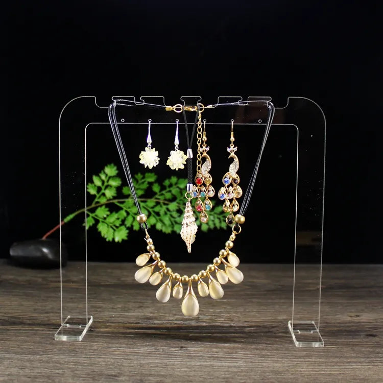 Acrylic Necklace Stand Jewelry Display  Necklace Organizer Case Earring Display Jewellery Showcase  Earring Holder