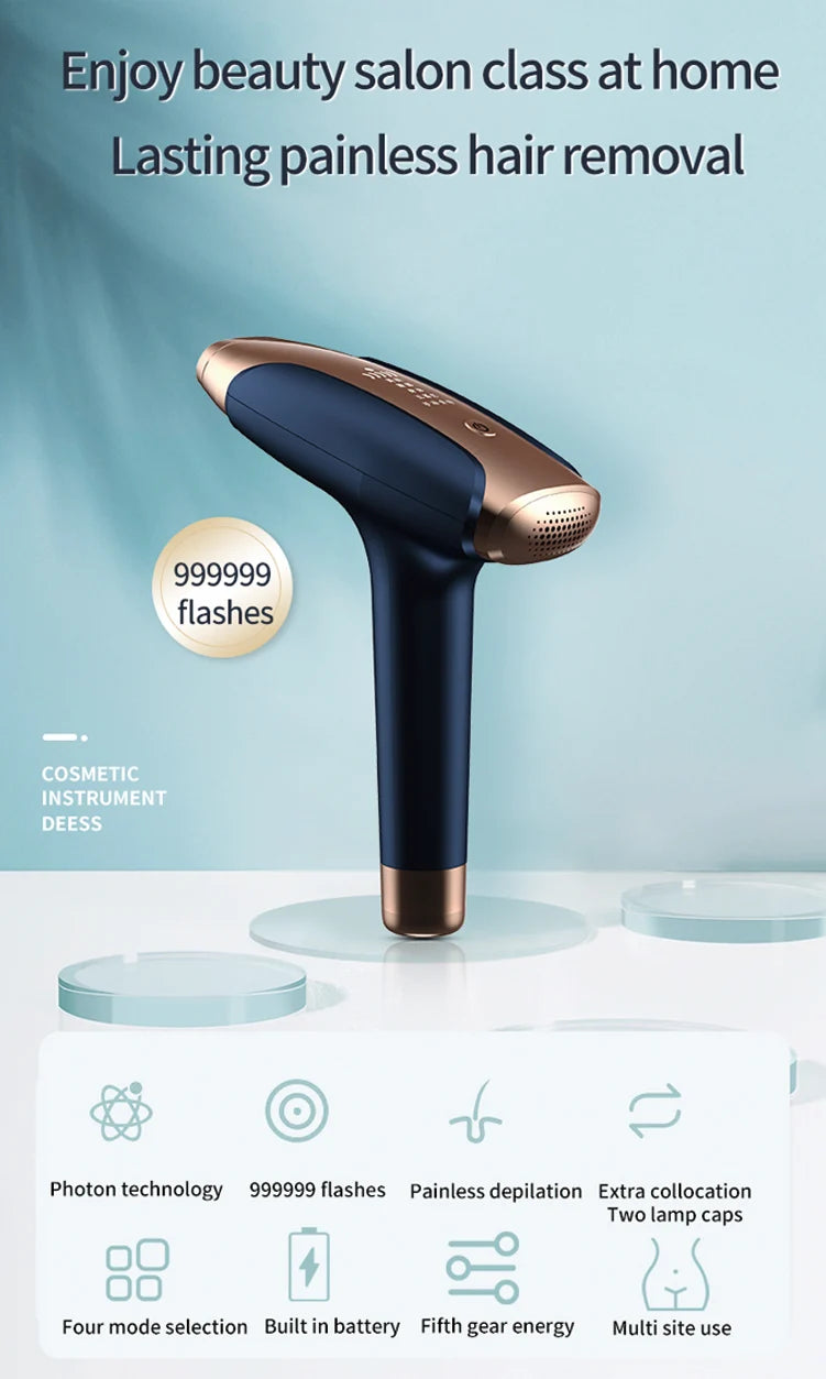 Portable Painless IPL Laser Hair Removal Device Permanent Home Use Beauty & Personal Care for Body and Foot Made of Plastic