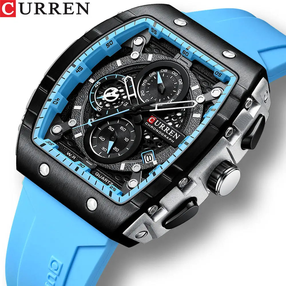 CURREN 8442 Men's Watches  Brand Waterproof Sport Wrist Watch Chronograph Men Quartz Watches Relogio Masculino