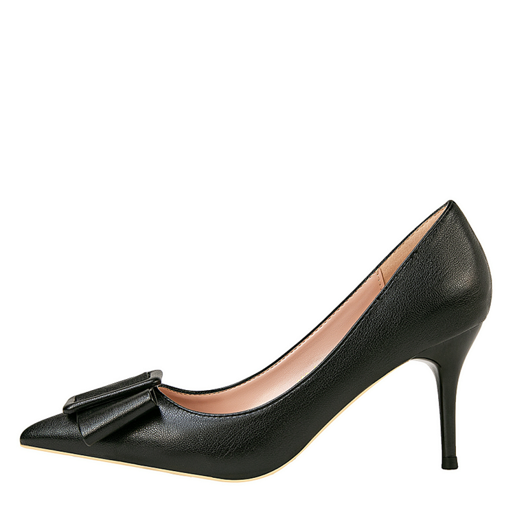 Thin Heel Shallow Mouth Pointed Shoes Scalp Buckle Shoes Women Heels