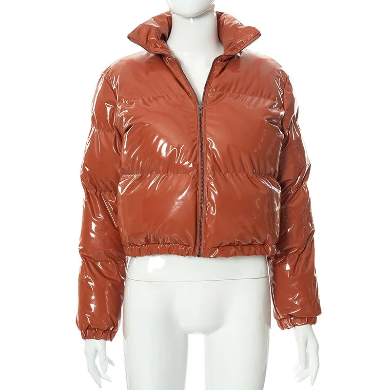 Bubble Coats Fall Winter Coat Women's Puffer Jacket Fashion Leather Bomber Jacket Wholesale Clothing Plus Size Coats