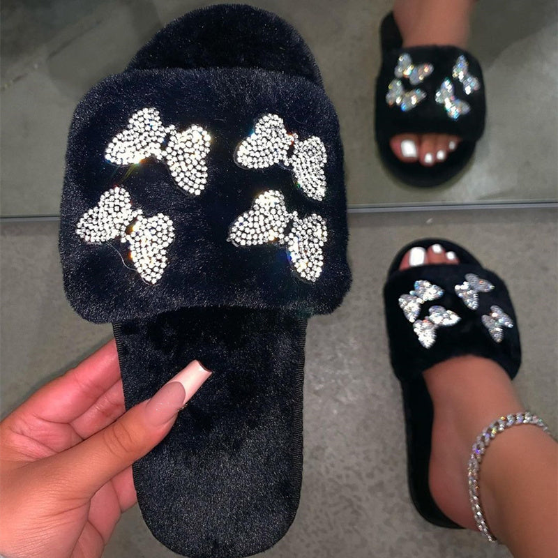 New Arrival Girls Fashion Slides Slippers Female Shoe Summer Slipper Fur Slides Women Sandals