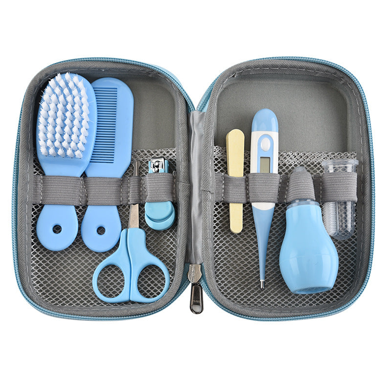 8pcs Deluxe Baby Nail Cutter Infant Health Care Kit Baby Grooming Kits Baby Nail Clippers Set