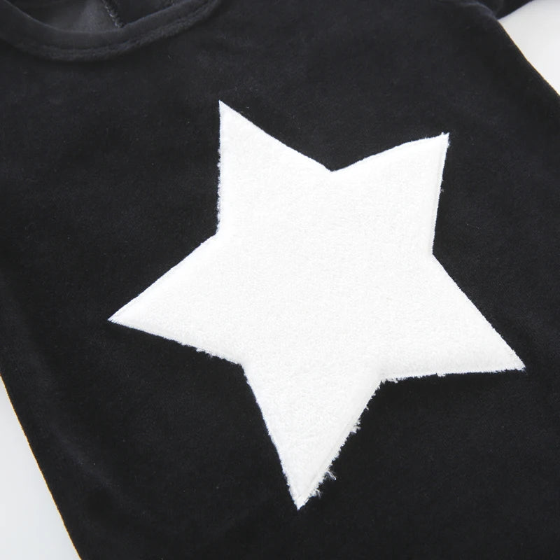 Baby Romper Pyjamas Kids Clothes Long Sleeves Children Clothing Heart Star Baby Overall Children Boy Girl Clothes Footies Romper