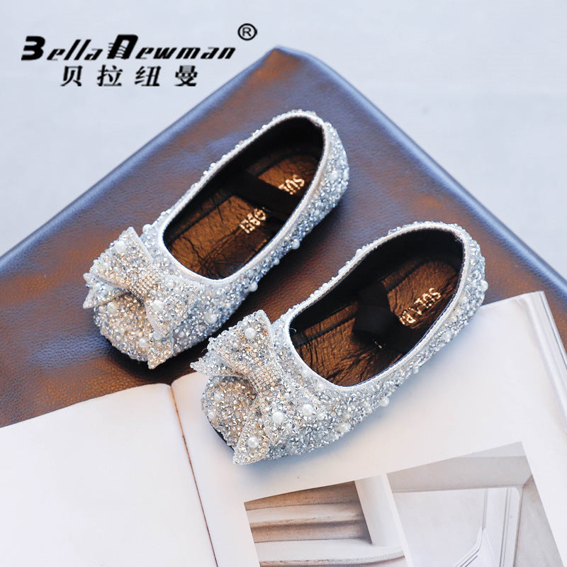 Fashion Girl Princess Dress Shoes for Children Flat Shoes Wholesale China Kids Shoes Children's