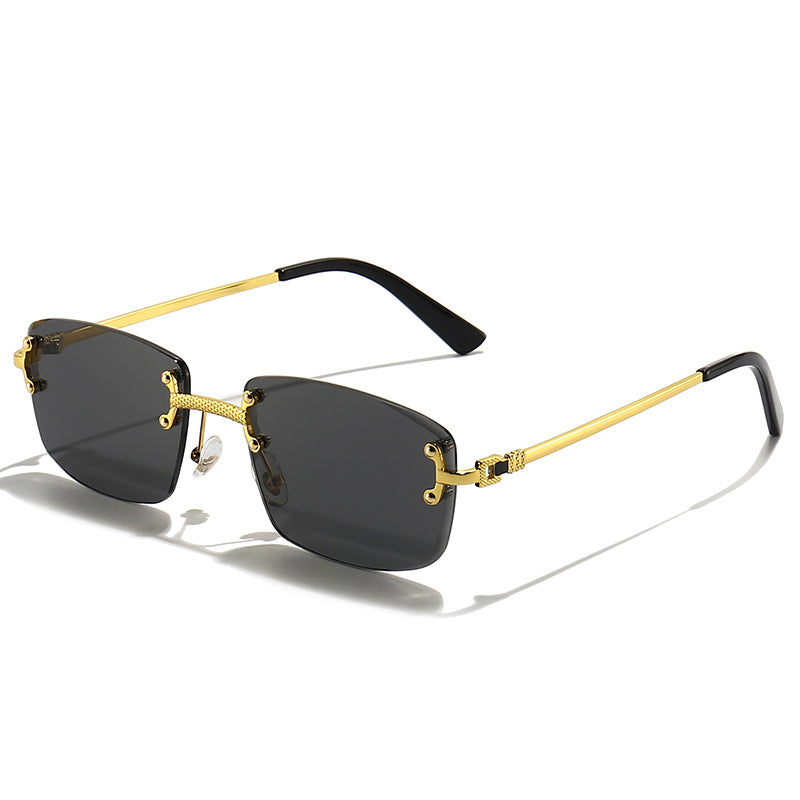 HBK 2022 Fashion Rimless Glasses Frames Luxury Frameless Sun Glasses Sunglass Woman 2021 Rimless Sunglasses Mens