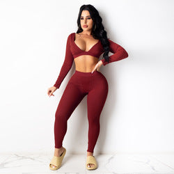 YP Wholesale Cheap Women Workout Sets Spring Two Piece Outfits Tank Crop Top Sports Gym Yoga Set Activewear Seamless Yoga Set