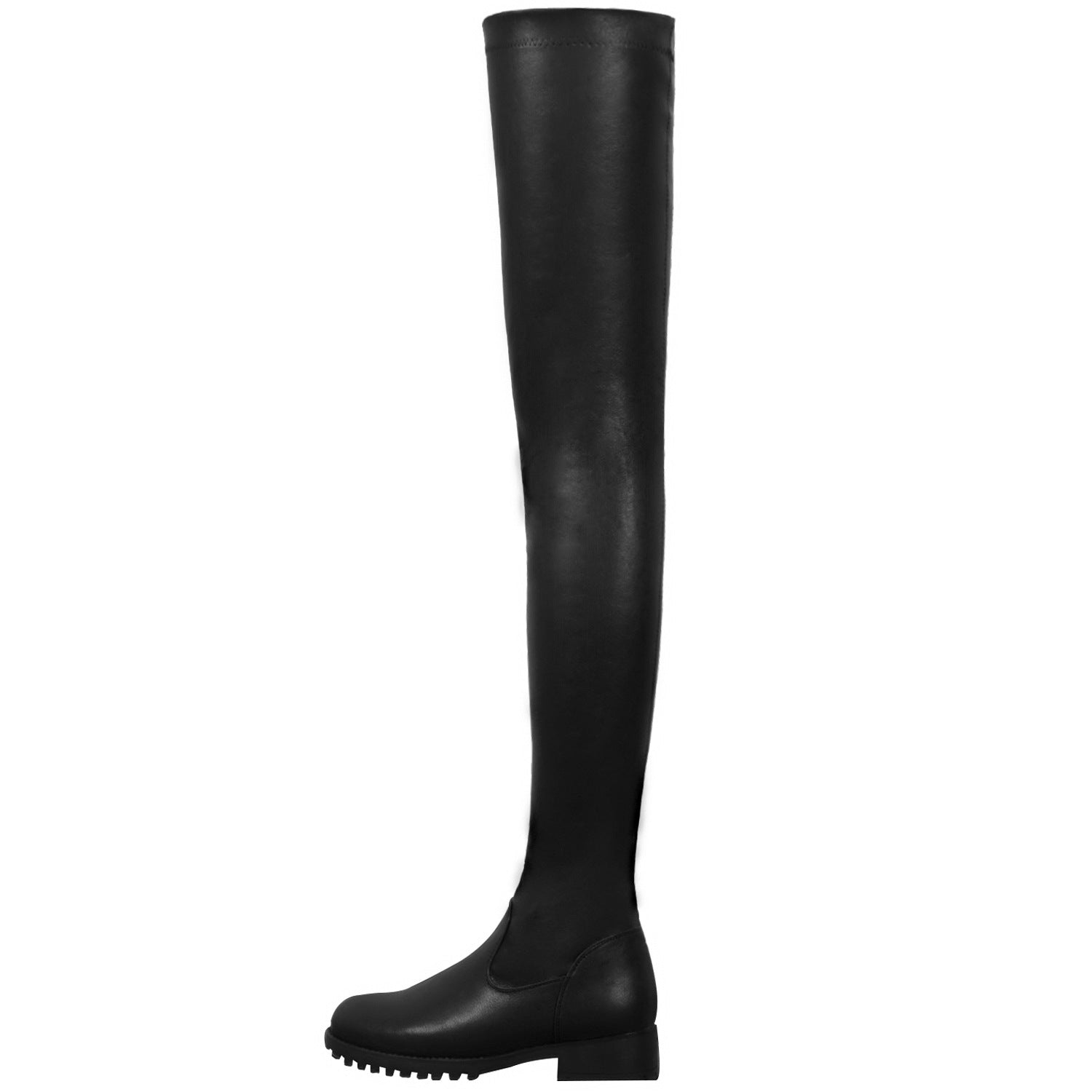 Drop Shipping 2021 New Autumn Winter Best Selling Long Tube Low Heeled Lady Winter Thigh High Boots Women's Boot Sock Boots