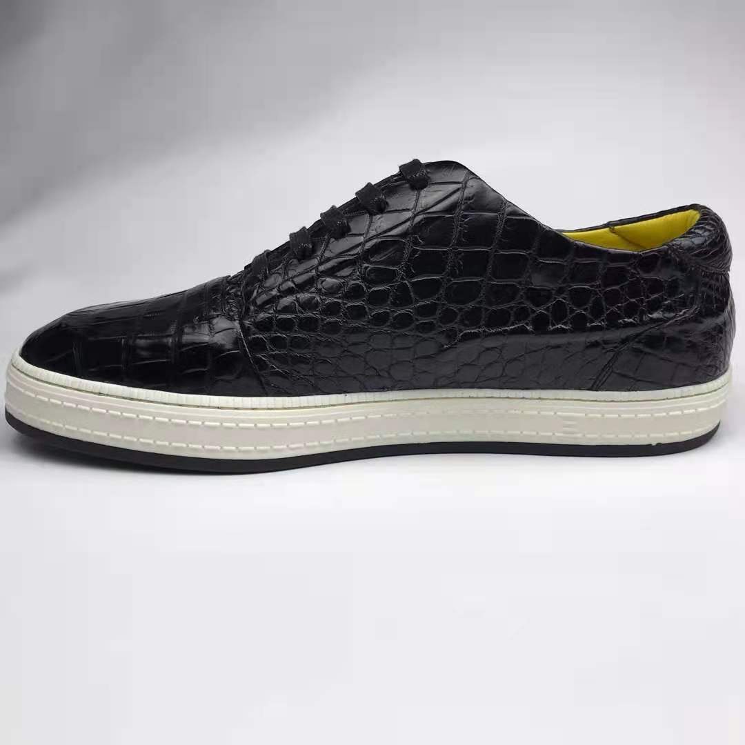 Custom Luxury Shoes Women Sneakers Hot Selling Alligator Shoes Men Sneaker Chic Fashionable Italian Crocodile Leather Men Shoes