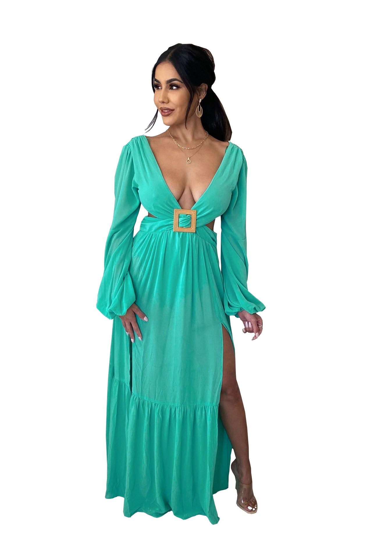 QY5089 Fashion Sexy Elegant Dresses Long Sleeve Dress Party Wear Dresses for Women