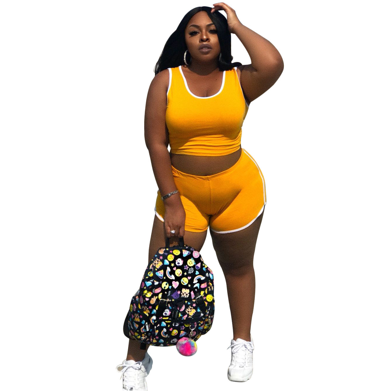 2021 New Arrival Fitness Activewear Workout Jogger 2 Piece Pants Set Plus Size Women Clothing Two Piece Set