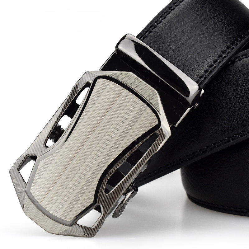 Customize Genuine Leather Automatic Buckle Ratchet Belts Men's Belt