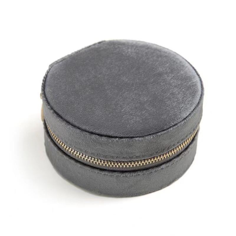 Travel Jewelry Box Ladies Velvet Jewelry Storage Box Zipper Travel Jewelry Organizer