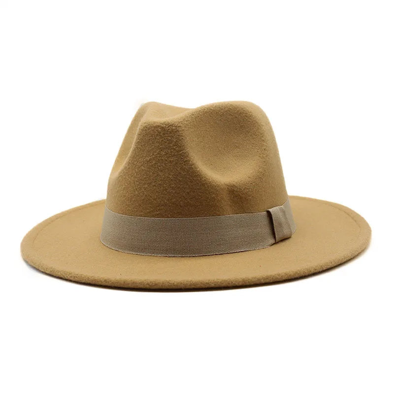Ribbon Fedora Hat New Felt Hat Jazz Hat Fashion European and American Hats Men and Women General Hats шапка женская