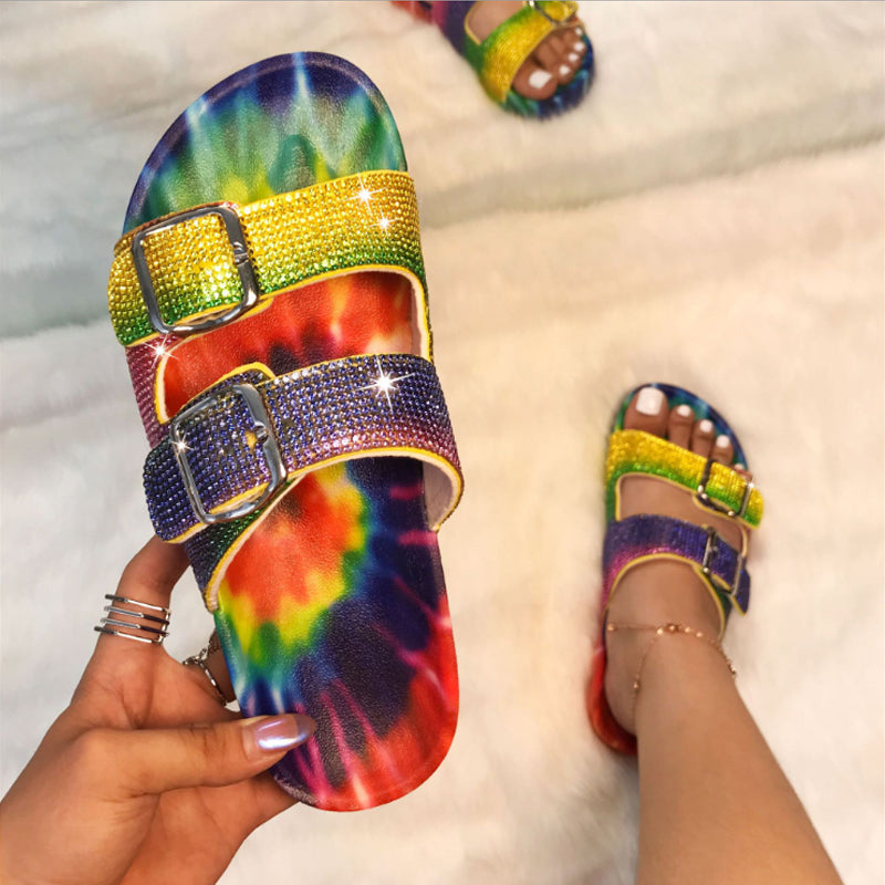 Summer Jelly Manufacturer Designer Slipper Woman Famous Brands Diamond Sliders Custom Logo Bling Slippers for Women