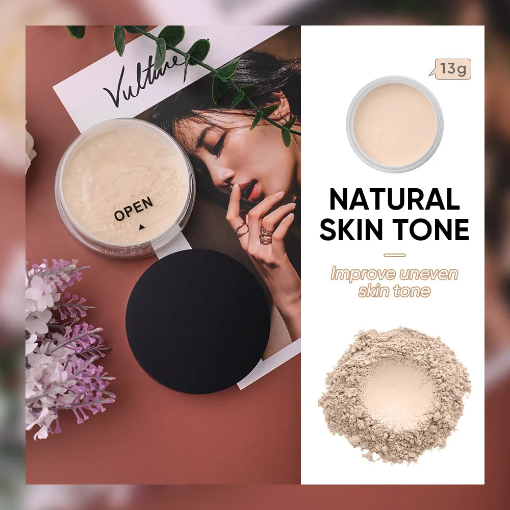 SENKA Face Base Makeup Loose Powder Matte Waterproof Cosmetics Makeup Private Label Vegan Pink Loose Setting Powder - My Store