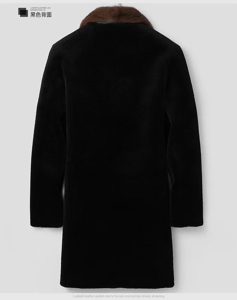 Wholesale Natural Mink Fur Coat Custom Winter Warm Long Fur Coat Classic Style Luxury Mens Fur Coats