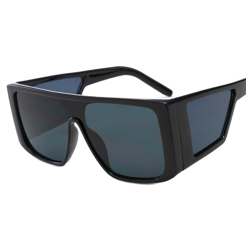 Hot Sell INS Sunglasses Fashion Vintage Rectangle Sunglass Uv400 Ce One Piece Lens Eyewear Sunglasses