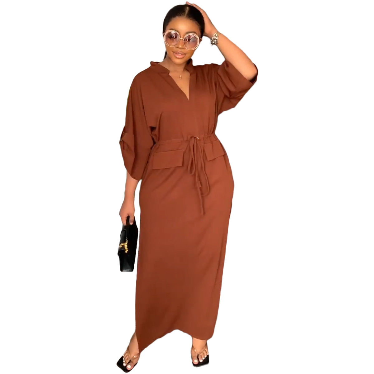 Elegant African Dresses for Women  Dashiki Autumn Winter Maxi Dress Ladies Traditional African Clothing Fairy Dreaes