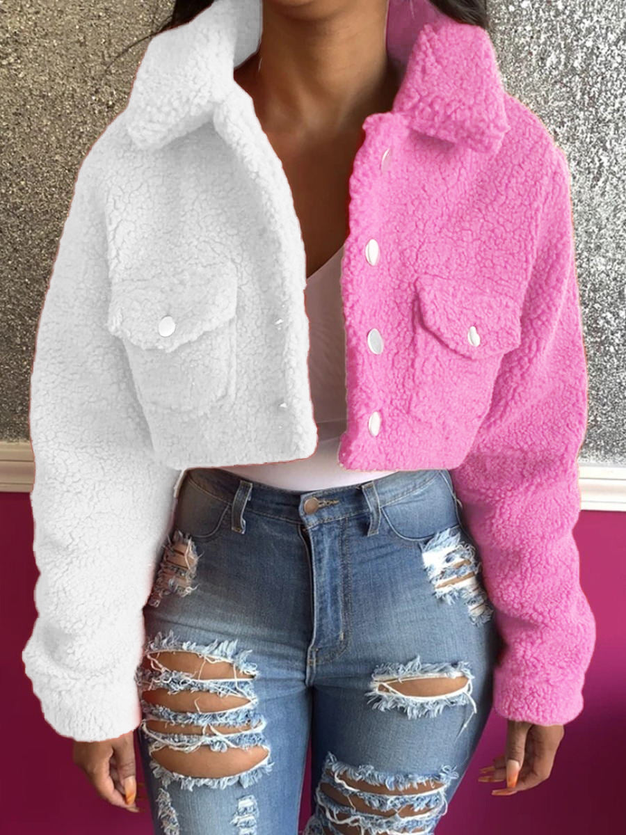 Women Woollen Coat Jackets Winter Crop Tops Coats Fashionable Girl Trendy Jackets for Women Ladies Down Parkas Coats