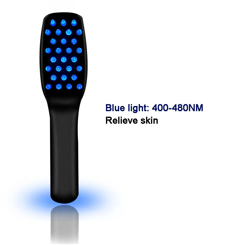 Most Popular Prevent Hair Loss Rechargeable Electric Massage Comb Hair Growth Red Blue Light Home Personal Care Massage Comb