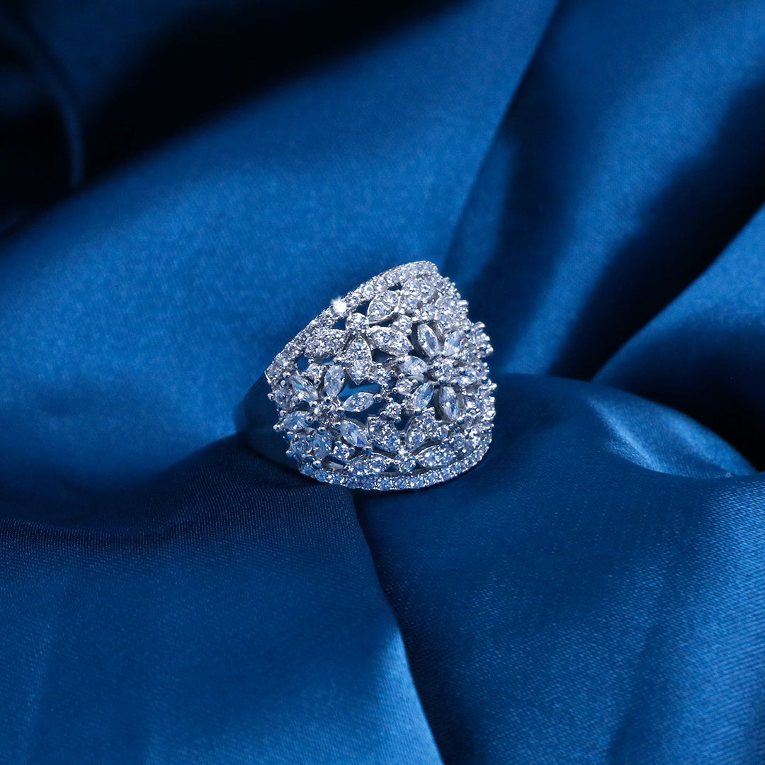 Bedazzled Jewelry Supplies China Wholesale Copper Women Luxury Jewellery Rhodium Plated Bridal Wedding Jewelry Set