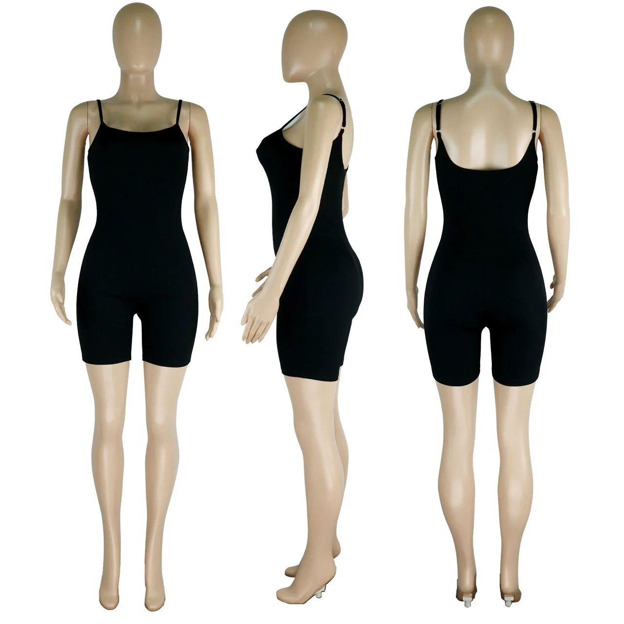 Women's Clothing Sexy Sling Custom Gym Workout One Piece Jumpsuit Women Sleeveless Bodycon Jumpsuits Playsuits - My Store