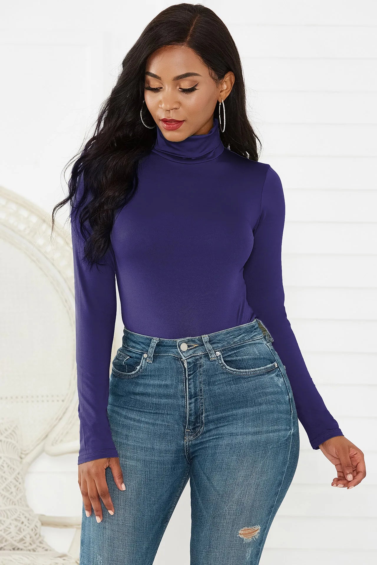 Winter Sexy Long Sleeve High Neck Slim Bodysuit Undershirt 2022 Women's Solid Color Tight Playsuits Jumpsuit - My Store