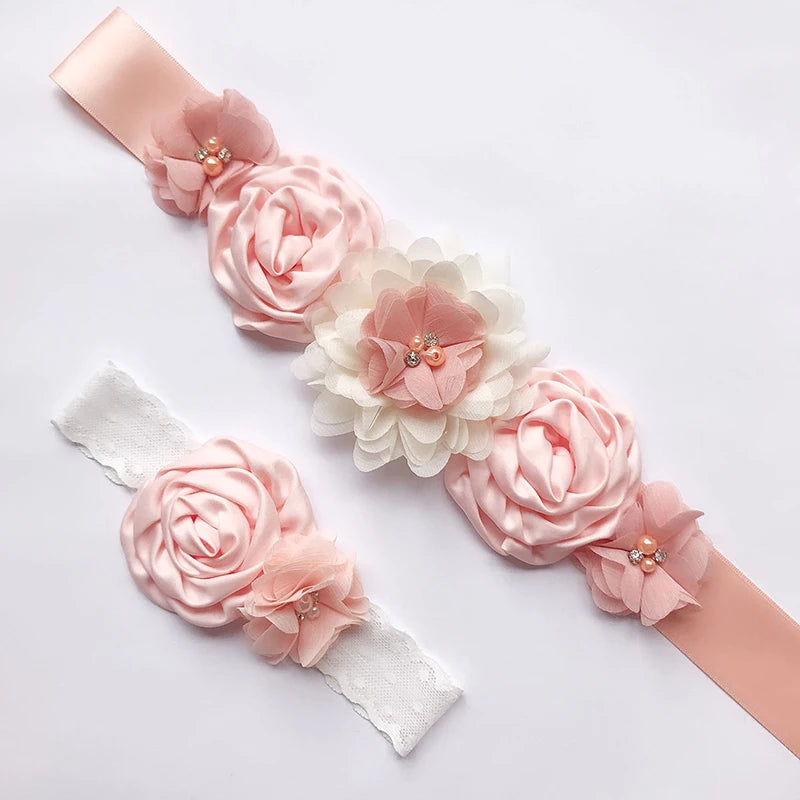 Fashion Luxury Beaded Pearls Handmade Flower Applique Wedding Sashes Bridal Belts for Wedding Dresses - My Store