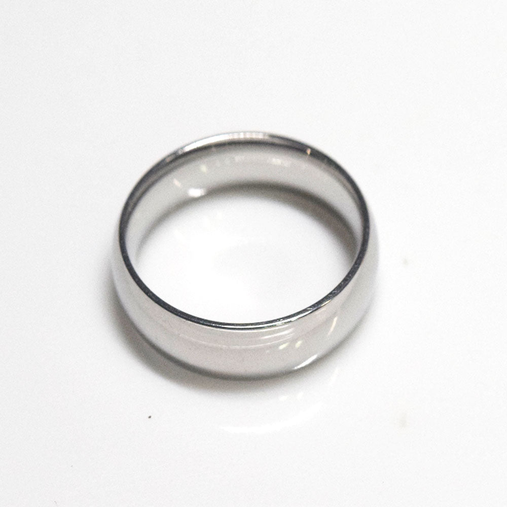 Simple 4mm 6mm 8mm Stainless Steel Jewelry Women Blank Ring Finger Rings Jewellery