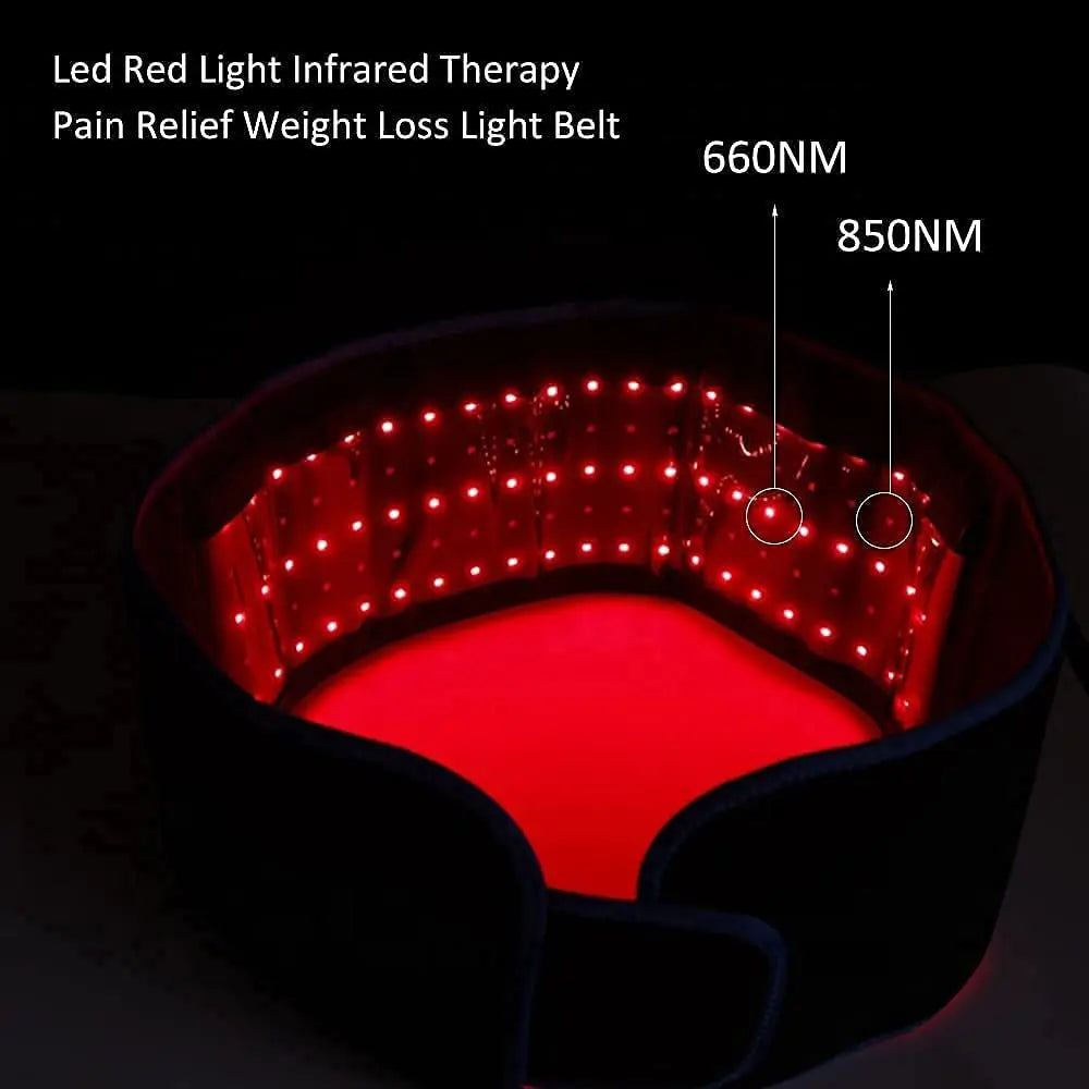 Red ＆Infrared Light Therapy Belt 850nm 660nm LED Beauty Devices Fo Wrap Burn Fat Face Wrap Slimming Waist Heat Pad Full Body - My Store