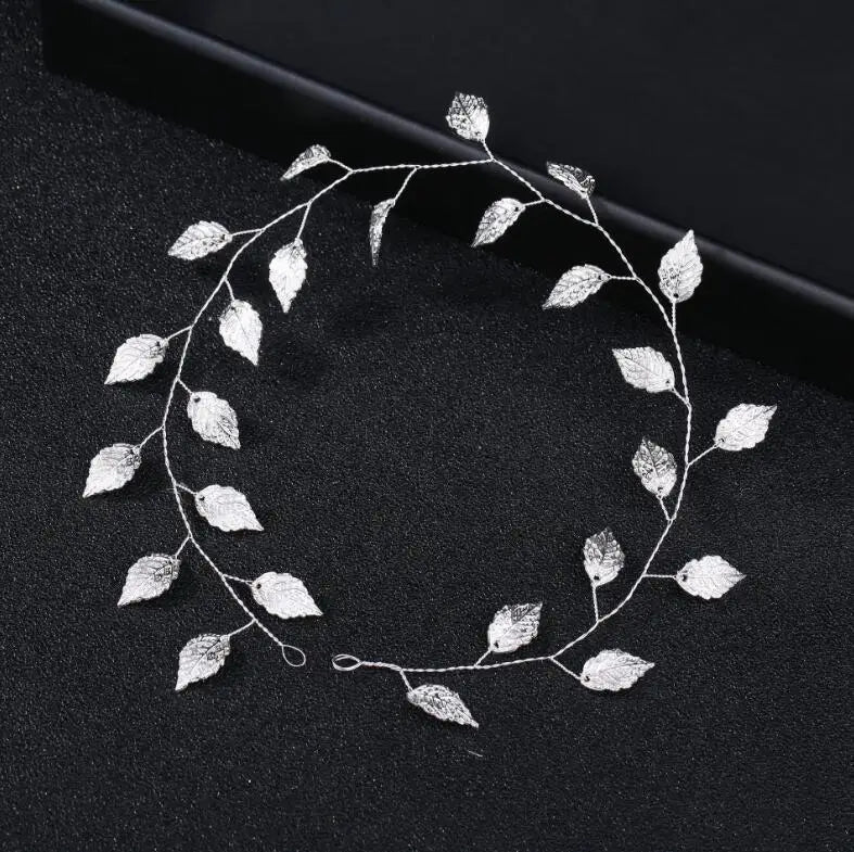 KMVEXO Hair Accessories 2023 Wedding Bridal Headband Leaves Hairband Women Head Ornament Ladies Hairs Jewelry